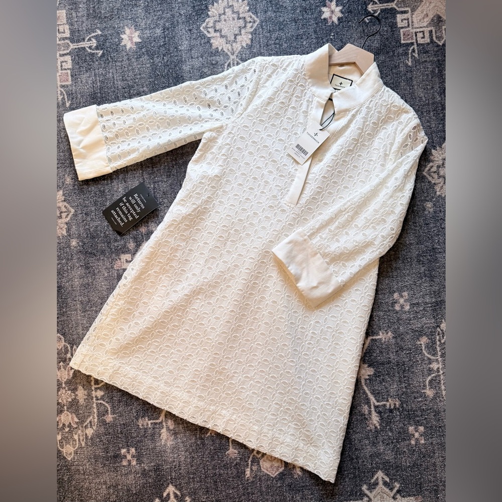 TUCKERNUCK White Eyelet A-Line Dress with Pockets